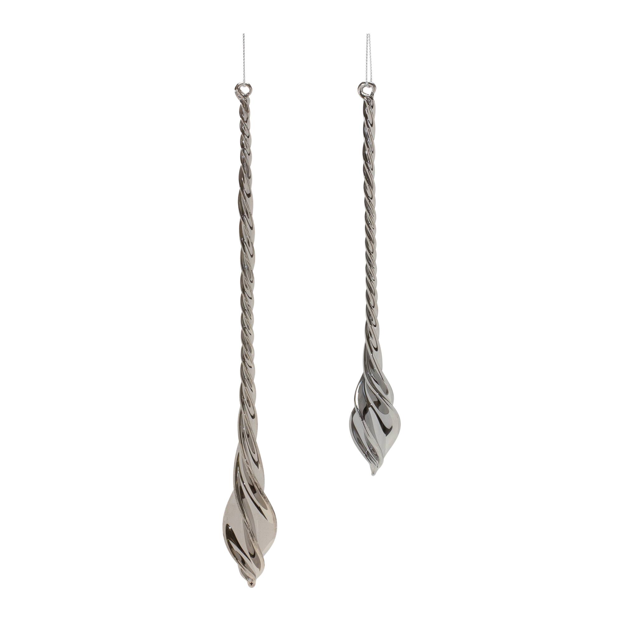 Swirl Black Drop Ornament Set